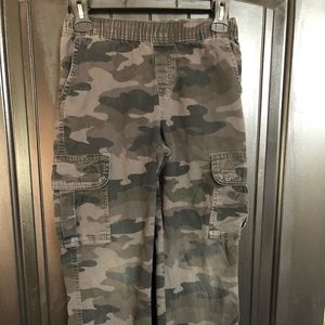 Boys camo cargo pants.
